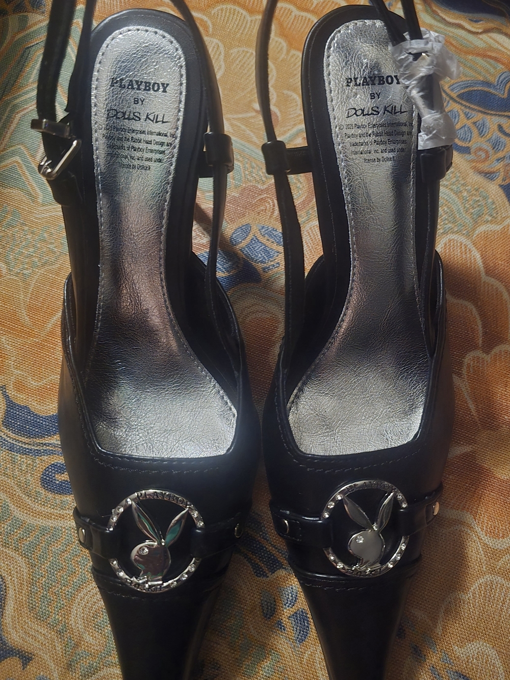 Sold out Dolls Kill x playboy peep toe heels size 8